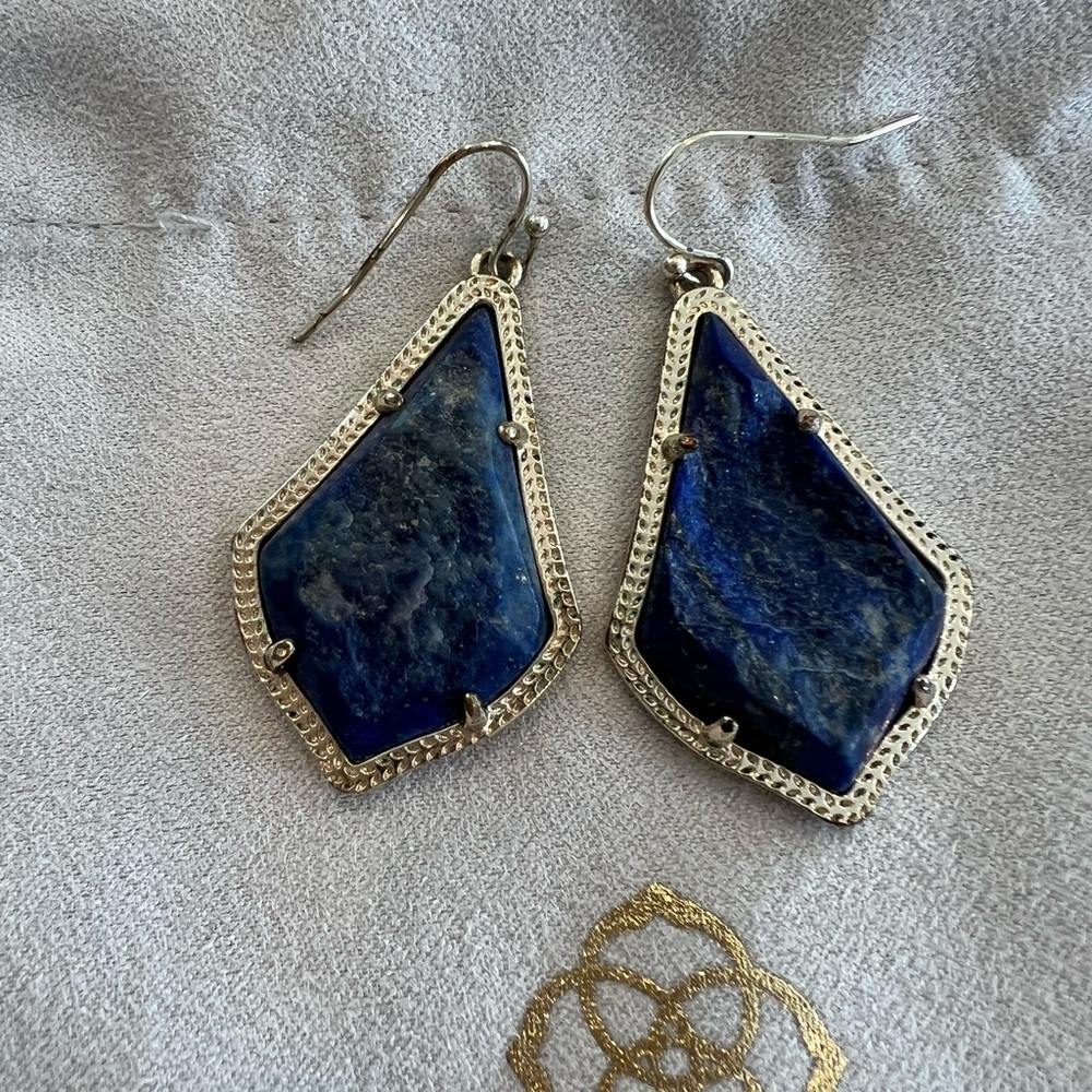 Kendra Scott Alex Blue Lapis Earrings
